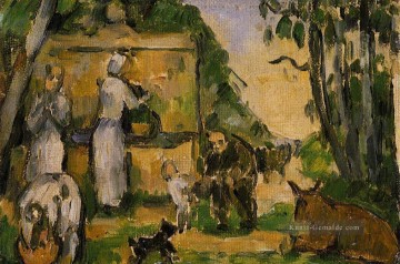Der Brunnen Paul Cezanne Ölgemälde